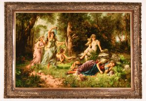 Persian Tabriz - 50 Raj - Girls in garden - N1566